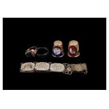 Vintage 10k Ring, Silver Ring & WWII Bracelet