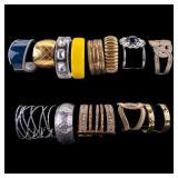 13 Decorative Chunky Cuffs & Brangle Bracelets