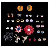 Vintage Mod Earrings and Brooches