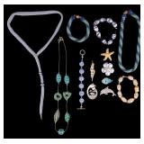 Branded Brooches and Beaded Necklaces