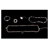 Freshwater Pearl Necklaces + Brooches & Bracelet