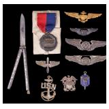 Sterling Military Badges and Pins