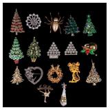 Christmas and Vintage Brooches