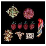 Trifari, Weiss, and Early Estate Brooches
