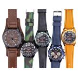 Five Wristwatches with Various Bands