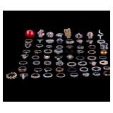 Over 60 Costume Jewelry Rings