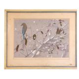 Rakusan Tsuchiya (1896-1976) Woodblock Birds