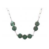 Early Signed Green Turquoise Necklace