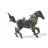 Figural Cast Metal Winged Horse