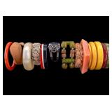 Bakelite, Carved, and Vintage Bracelets