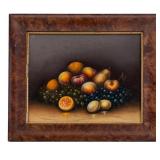 Brunner Signed Pastel Still Life of Fruit Bowl