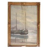 Wyerman Signed Early Nautical Impressionist Oil