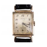 Elgin 626 21-Jewel Watch 14K GF with Leather Strap
