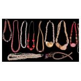 Vintage Necklaces, Wood, Pos Coral & Wood