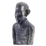 Carved Marble Bust African Shona Tribe Look