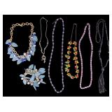 Art Deco Glass and Vintage Necklaces