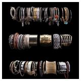 ~70 Bangle Bracelets Including Victoria