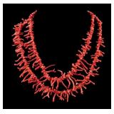 Vinatge Sterling Silver and Coral Necklace