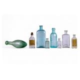 19th C Blob Top and Vintage Medicine Bottles
