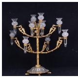 Louis XVI Style Bronze & Pressed Glass Epergne