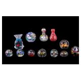 Blown Glass Paperweights and Vessels