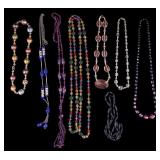 Antique Glass Flapper Necklaces