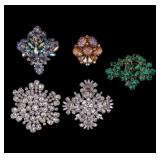 Weiss and Other Large Rhinestone Brooches