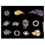 Signed LC & other Brooches