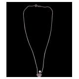 Sterling Silver Necklace & Real Pearl Pendant