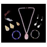 Rose Quartz, Jade, and Vintage Jewelry