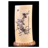 Japanese Nat. Material Shibayama Inlay Vase