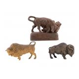 Bronze Buffalo Figurines