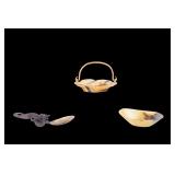 19th C. Tortoise Shell Bowls, Utensil (3 Pc.)