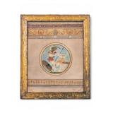 Early Neoclassical Hand-Drawn Watercolor on Paper