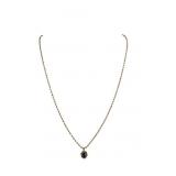 Indaerre 14K Gold Chain, Sapphire Diamond Pendant