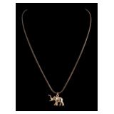 14K Gold Figural Elephant Pendant (11.8 grams)