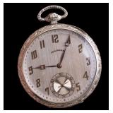 Illinois Watch Co. 14K White Gold Pocket Watch