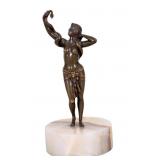 Bronze Snake Charmer Statuette