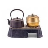 19th C. Chinese Early Brass Burner Set