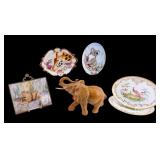 Ceramic Elephant Att. Cacciapuoti, Animal Plates