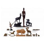 Bronze, Wood, & Soapstone Statuettes & Miniatures