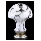 Mid Century Large Swirled Glass Mushroom Lamp