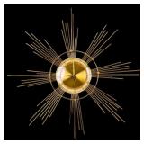 Landau West German Brass Mid Century Wall Clock