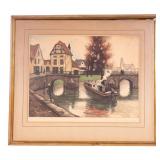 Joseph Francis Gilbert Color Lithograph (Signed)