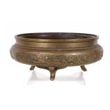 Early Chinese Bronze Tri-Footed Incense Burner
