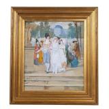 F.H. Kaemmerer 1878 Painting French Wedding Scene