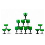 Carlo Moretti Green Glass Sherberts, Wine Glasses