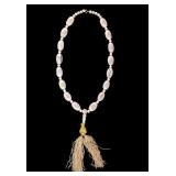 Carved Natural Necklace with Calligraphy +Scholars