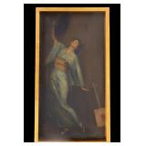 Geisha Oil on Canvas Signed 