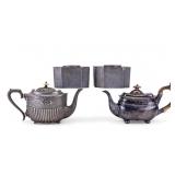 Victorian Silver Plated Teapots, Metal Tea Caddies